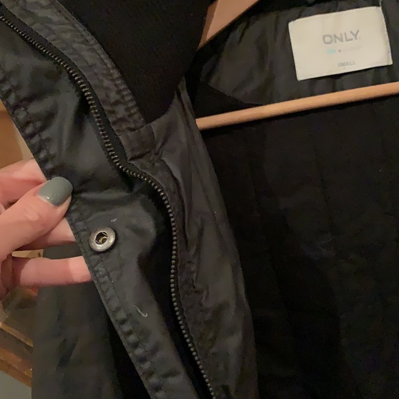 ONLY Waxed Cotton Canvas Bomber Jacket - Picture 7 of 8